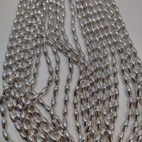 Жемчуг Японский Рис 4x9mm Silver(Серебро) (нить75см/90шт)