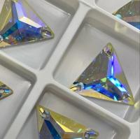 Нашивные кристаллы Swarovski Треугольник 16mm Crystal AB