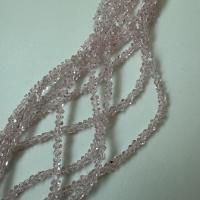 Бусины Алмазное стекло 3мм Light Rose (длина нити 33см)