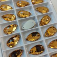 Стразы пришивные Tear Drop Light Colorado Topaz sew-on