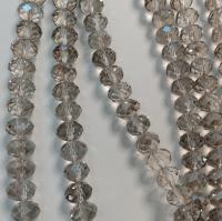 Бусины Рондели 10мм Black Diamond(Блэк Диамонд) прозрачные стеклянные