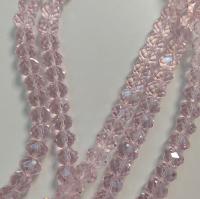 Бусины Рондели 10мм Light Rose(Лайт Роз) прозрачные стеклянные
