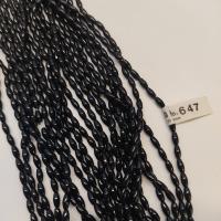 Жемчуг Японский Рис 3x6mm Black(Черный) (нить75см/125шт)