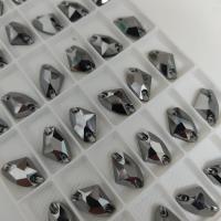 Стразы пришивные Galactic Jet Hematite sew-on