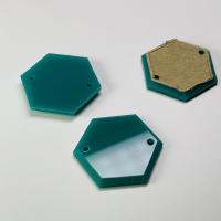 Зеркало пришивное Шестигранник(Green)