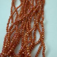 Бусины рондели 3x2mm Orange AB (длинна нити 42см/160шт)