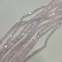 Бусины Квадраты 2mm Pink Opal AB (длина нити 45см/185шт)