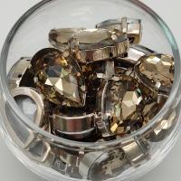 Light Smoke Topaz Капли в металлической оправе