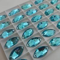 Стразы пришивные Navette Aquamarine sew-on Стразы пришивные Navette Aquamarine sew-on