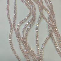 Бусины Квадраты 2mm Lt. Rose AB (длина нити 45см/185шт)