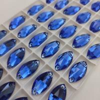 Стразы пришивные Navette Capri Blue sew-on