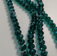 Бусины Рондели 10мм Emerald(Эмеральд) прозрачные стеклянные