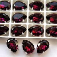 Amethyst Капли в металлической оправе