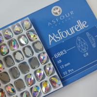 Crystal AB капли пришивные 12x7mm