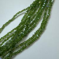 Бусины Алмазное стекло 3мм Peridot AB (длина нити 26см)
