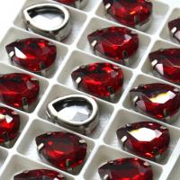 Siam Ruby Капли в металлической оправе 