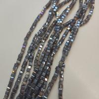 Бусины Квадраты 2mm Grey AB (длина нити 45см/185шт)