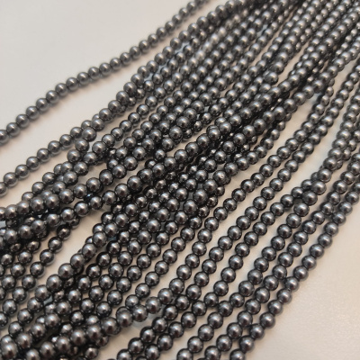 Жемчуг Японский 3мм Silver Grey(Темное Серебро) (фасовка/50штук)