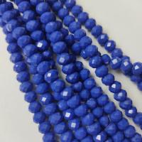 Бусины Рондели непрозрачный глянец Sapphire(Сапфир) стекло