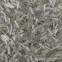  Стеклярус 10mm Silver(Индия)