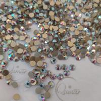 Стразы Qamar термо клеевые Crystal AB  (без клея)