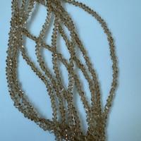 Бусины Алмазное стекло 6мм Light Topaz (длина нити 35см)