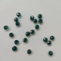 Бусины Рондели 8x6mm Emerald AB прозрачные с покрытием AB стекло