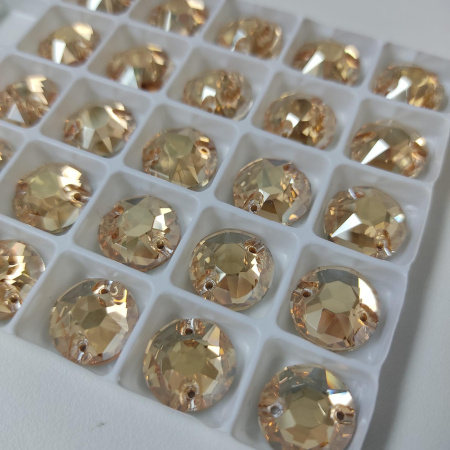 Стразы пришивные Round Golden Mirage sew-on