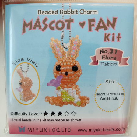 Брелок-талисман Miyuki №31 Flora(Зайчик) Размер 3,5cm 