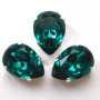 Blue Zircon Капли в металлической оправе