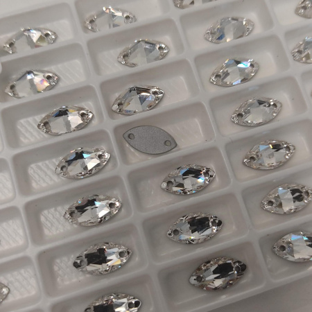 Нашивные стразы Preciosa Navette(Лодочка) 6x12mm 