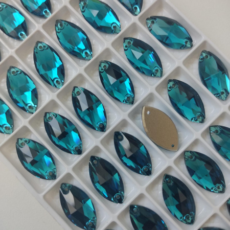 Стразы пришивные Navette Blue Zircon sew-on
