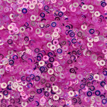 Пайетки Prince 2,5мм Fuchsia AB DIM 143