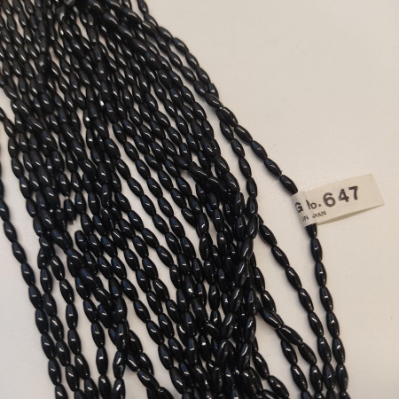 Жемчуг Японский Рис 3x6mm Black(Черный) (нить75см/125шт)