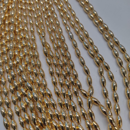 Жемчуг Японский Рис 4x9mm Gold(Золото) (нить75см/90шт)