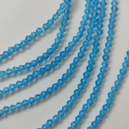 Биконусы Aquamarine 4mm (на нити 110шт) 