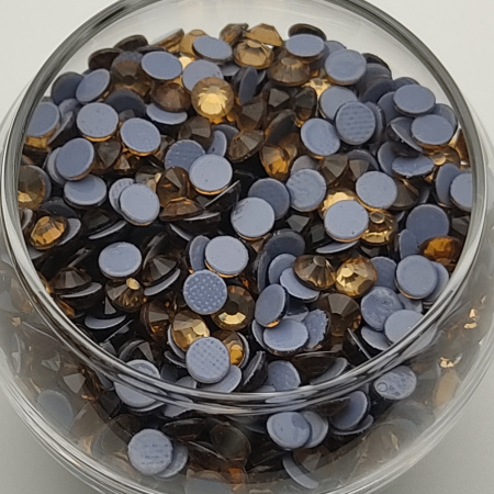 Стразы термо клеевые Gold Star Topaz(Топаз) hot-fix