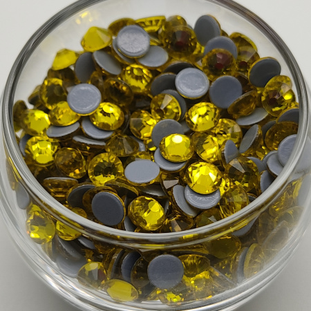 Стразы термо клеевые Gold Star Citrine(Цитрин) hot-fix