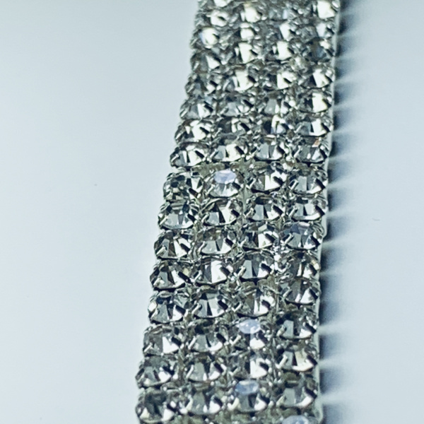 Тесьма металл со стразами 4Line Crystal Тесьма металл со стразами 4Line Crystal