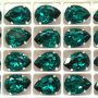 Blue Zircon Капли в металлической оправе