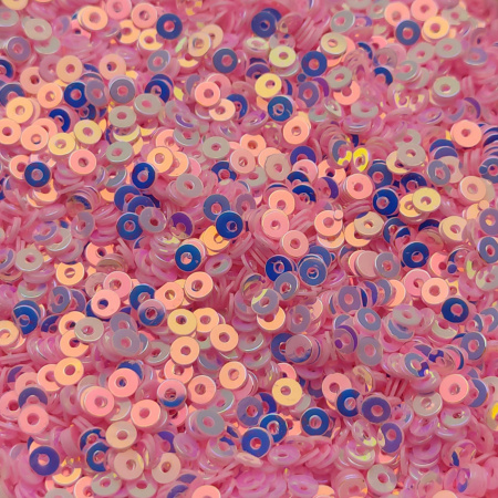 Пайетки Prince 3мм Pink Galographic RC512D