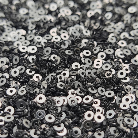 Пайетки Prince 2,5мм Jet Hemmatite RCJ238G