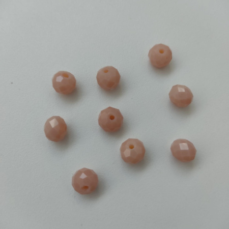Бусины Рондели непрозрачный глянец Apricot(Абрикос) стекло Бусины Рондели непрозрачный глянец Apricot(Абрикос) стекло