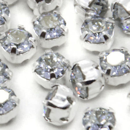 Crystal Шатоны(круглые в металлической оправе)