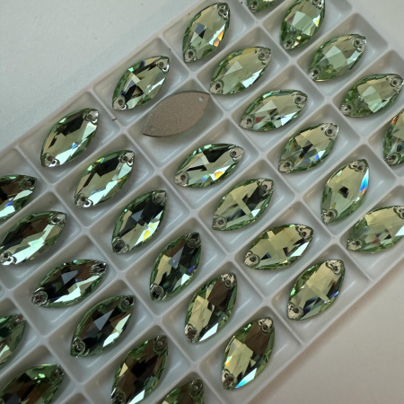 Стразы пришивные Navette Peridot sew-on