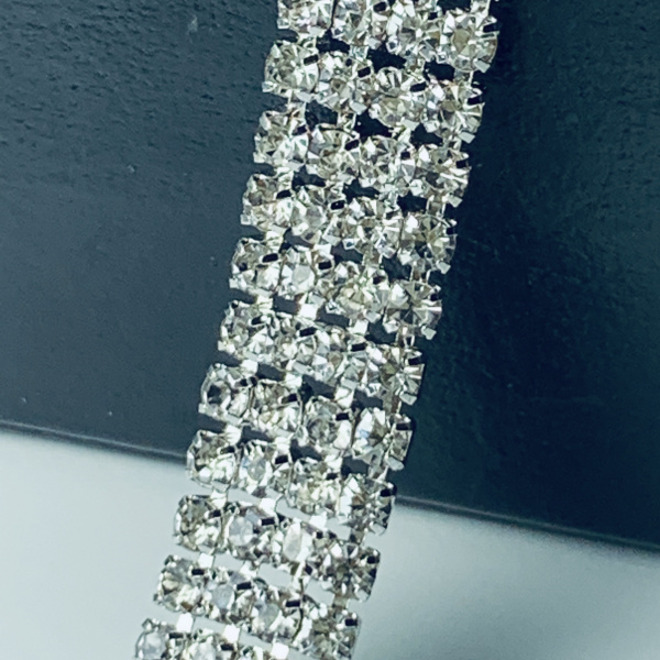 Тесьма металл со стразами 4Line Crystal Тесьма металл со стразами 4Line Crystal