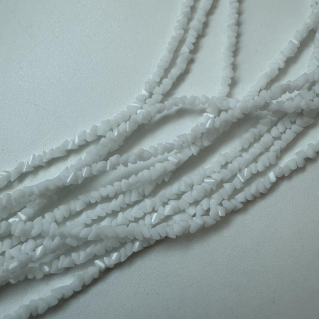 Бусины Алмазное стекло 3мм White (длина нити 28см)