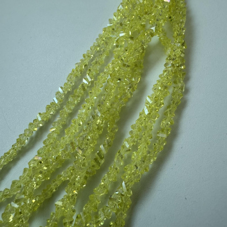 Бусины Алмазное стекло 4мм Citrine (длина нити 31см)