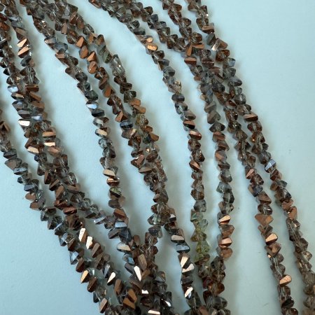 Бусины Алмазное стекло 6мм Gold Topaz (длина нити 35см)