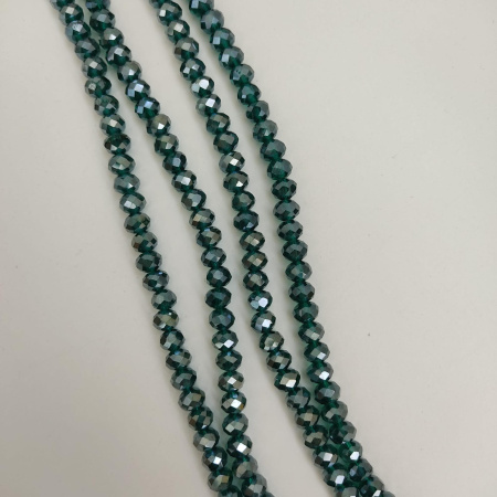 Бусины Рондели Матовые Emerald AB 8mm стекло (упаковка/72шт)